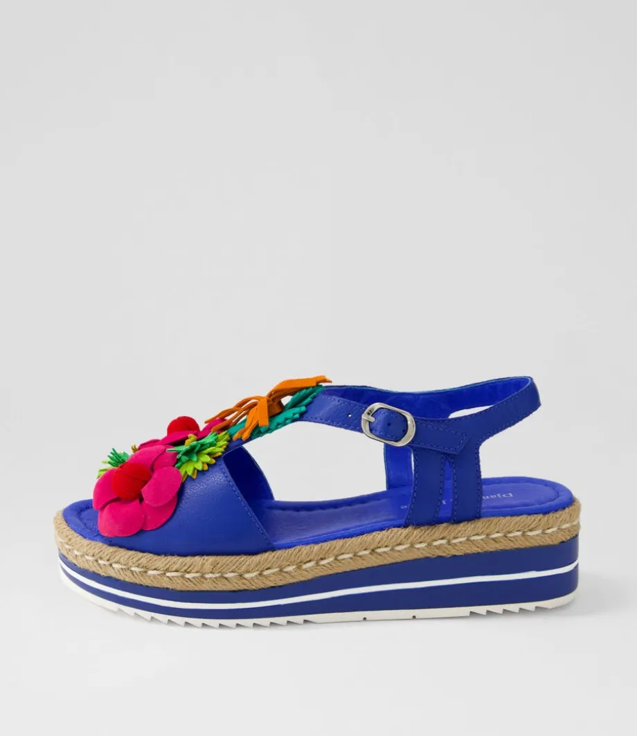 Abela Cobalt Multi Leather Sandals<DJANGO & JULIETTE Online