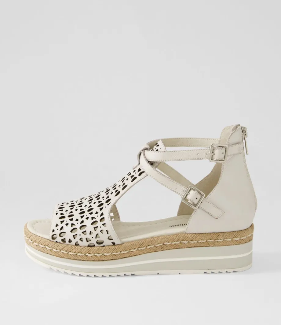 Accra Lrg Ivory Leather Espadrilles<DJANGO & JULIETTE Hot