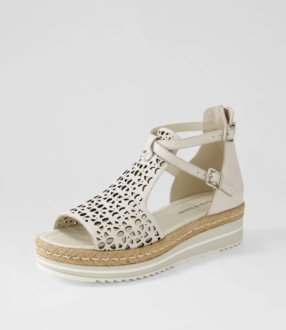 Accra Lrg Ivory Leather Espadrilles<DJANGO & JULIETTE Hot