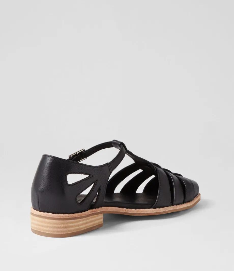 acely_black_leather_flat_shoes_2.webp Acely Black Leather Flat Shoes<DJANGO & JULIETTE Shop
