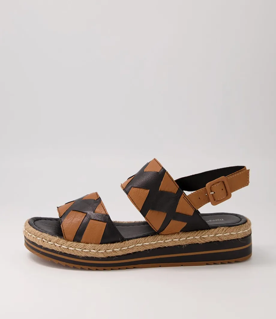 Acke Black Dark Tan Leather Espadrilles<DJANGO & JULIETTE Best Sale