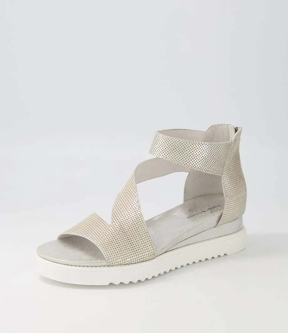 Adabela Silver White Cut Leather Sandals<DJANGO & JULIETTE Cheap
