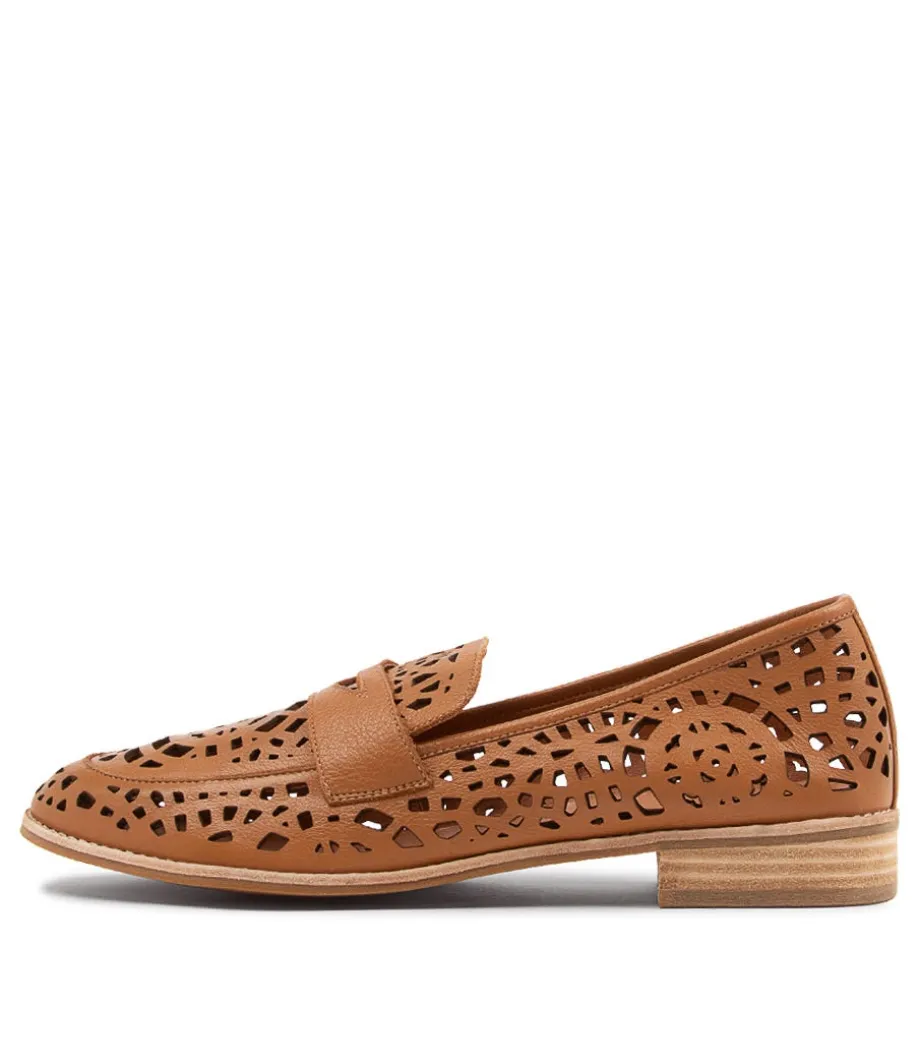 Addah Lrg Tan Leather Loafers<DJANGO & JULIETTE New
