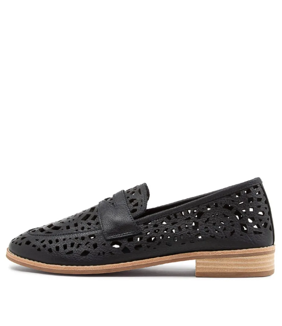 Addah Navy Leather Loafers<DJANGO & JULIETTE Best