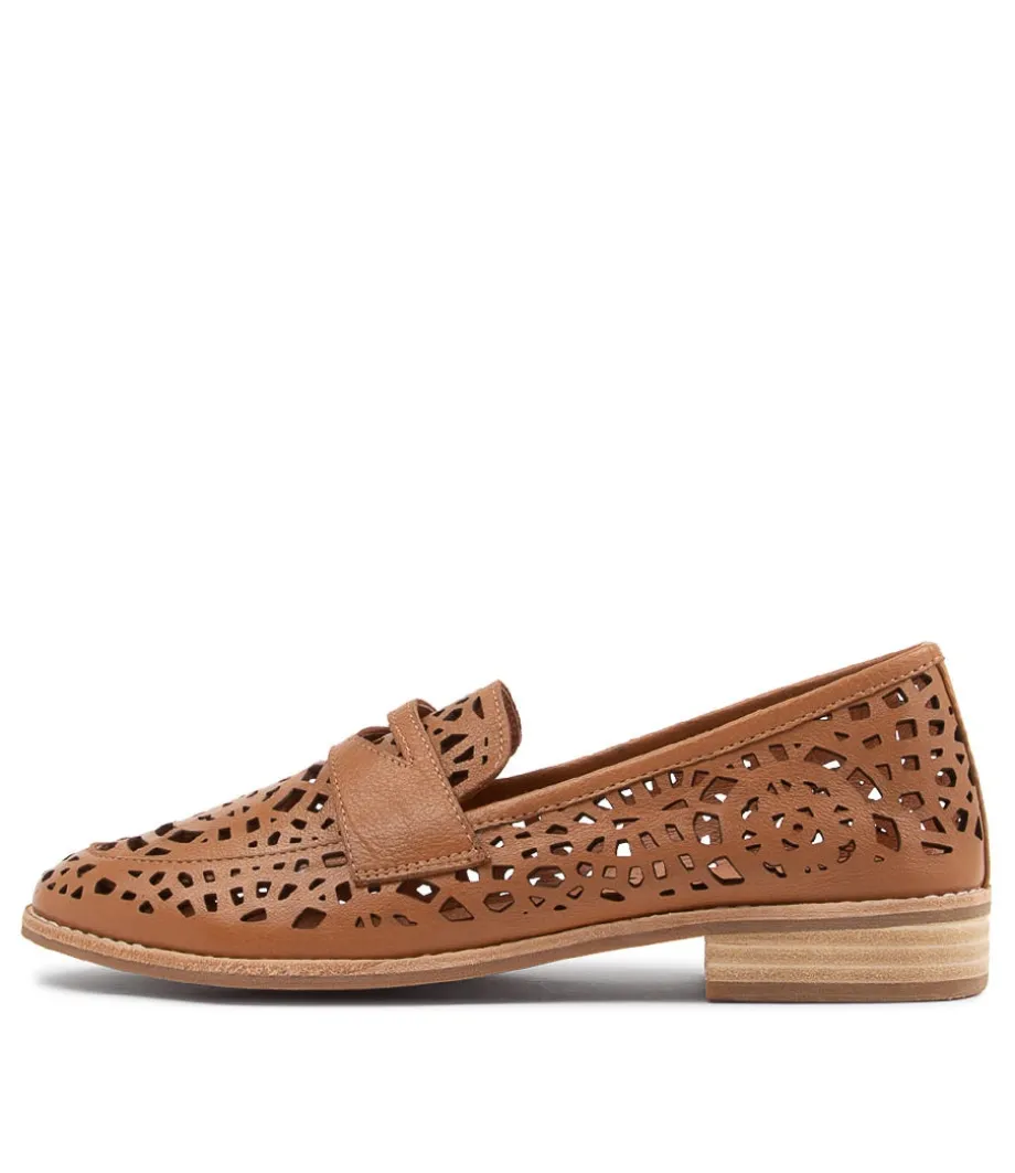 Addah Tan Leather Loafers<DJANGO & JULIETTE Shop