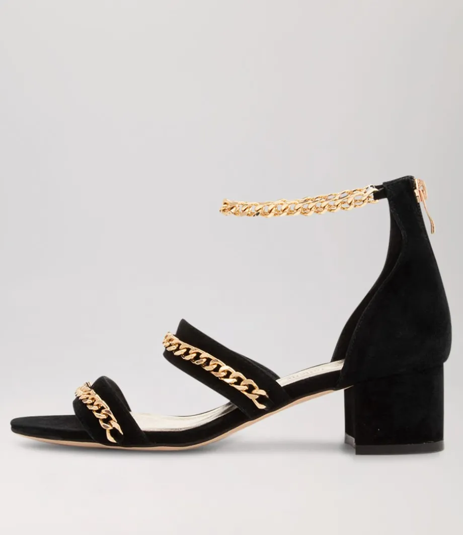 Adina Black Suede Sandals<DJANGO & JULIETTE Fashion