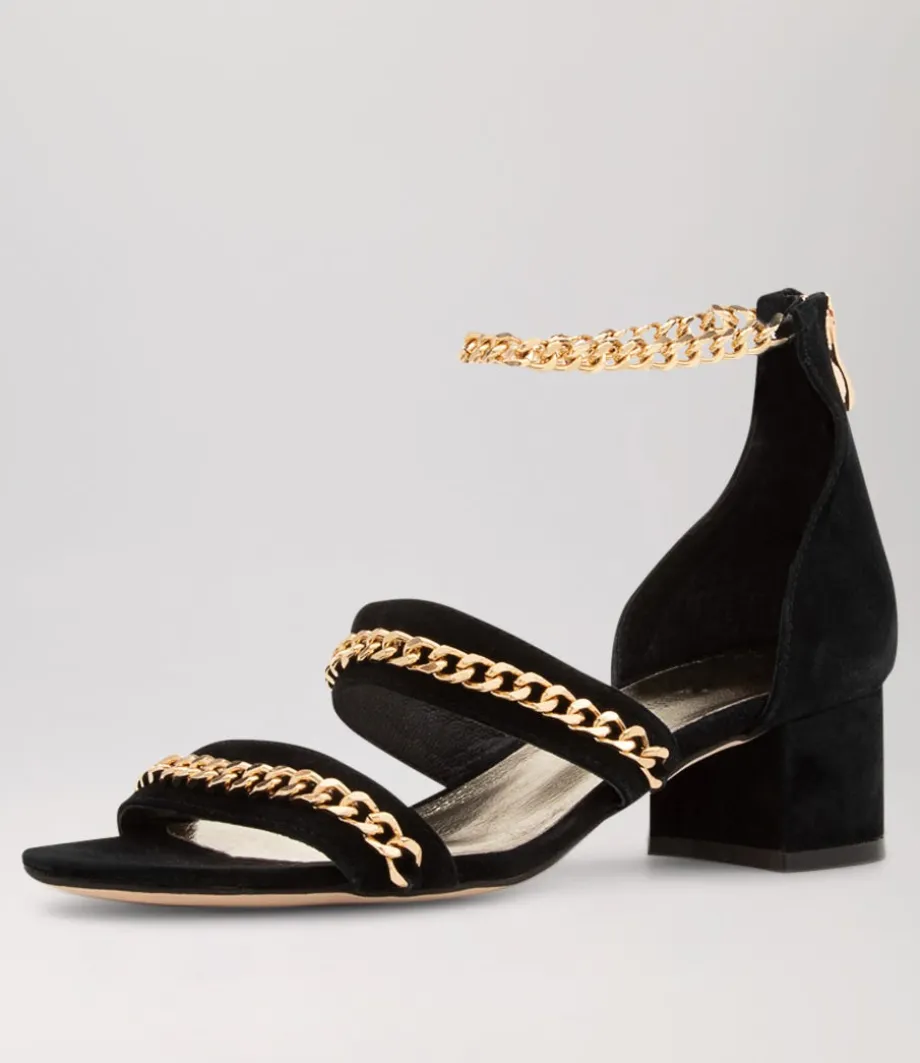 Adina Black Suede Sandals<DJANGO & JULIETTE Fashion