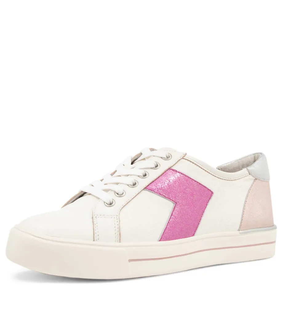 Aditi W White Fuchsia Multi Sneakers<ZIERA Fashion