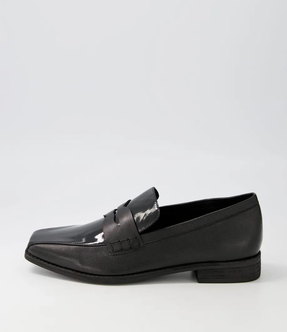 Agape Black Patent Leather Loafers<DJANGO & JULIETTE Online