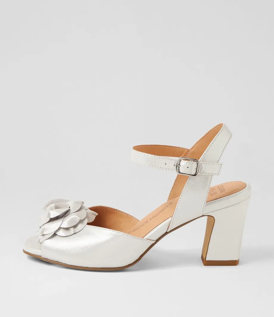 Aggie W Silver Shimmers Leather Sandals<ZIERA Sale