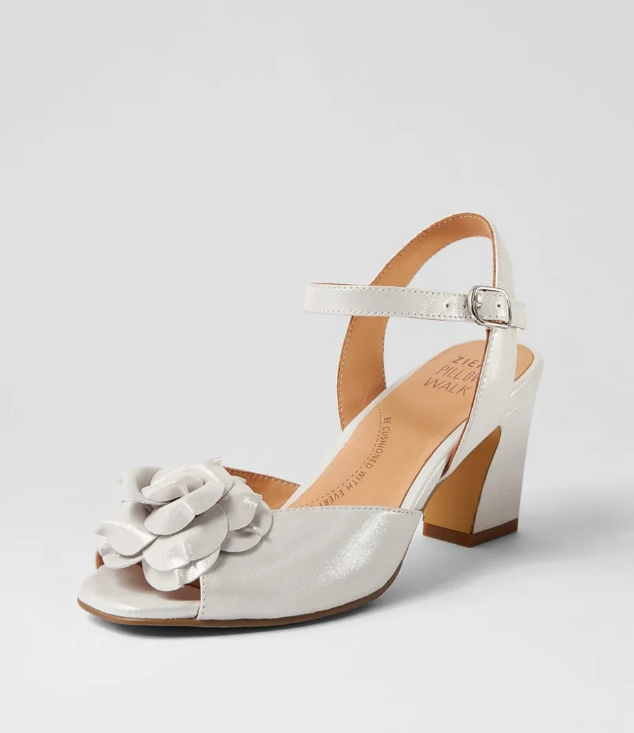 Aggie W Silver Shimmers Leather Sandals<ZIERA Sale