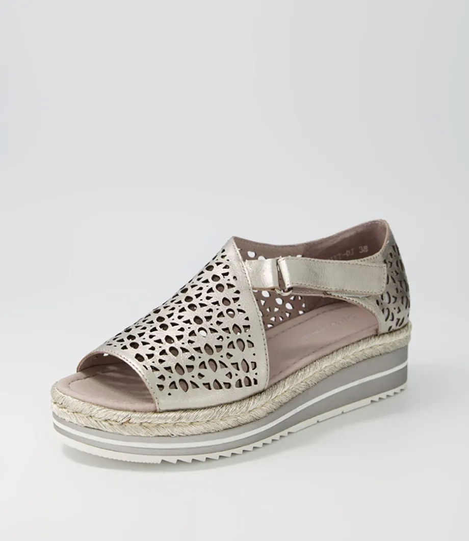 Alkiet Argento Argento Rope Leather Espadrilles<DJANGO & JULIETTE Best Sale