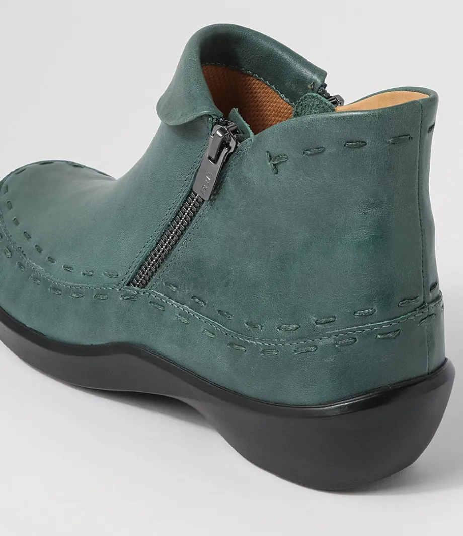 alliee_xw_dark_emerald_leather_ankle_boots_4.webp Alliee Xw Dark Emerald Leather Ankle Boots<ZIERA Best Sale