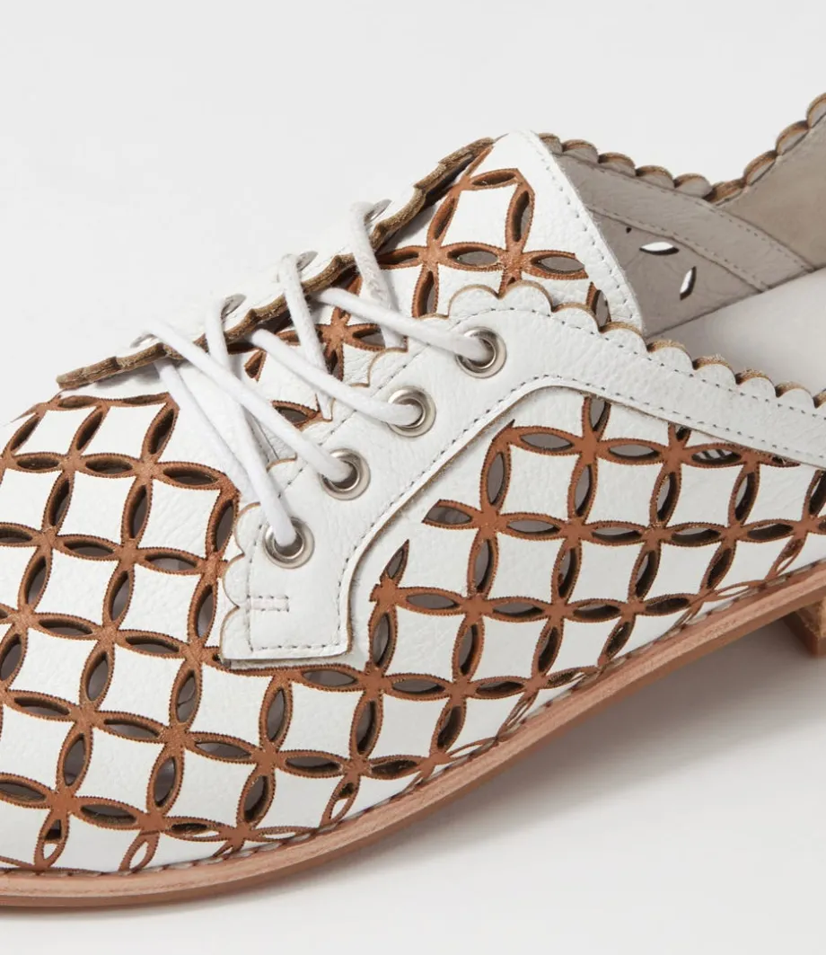 allosier_white_tan_leather_lace_up_flats_4.webp Allosier White Tan Leather Lace Up Flats<DJANGO & JULIETTE Discount