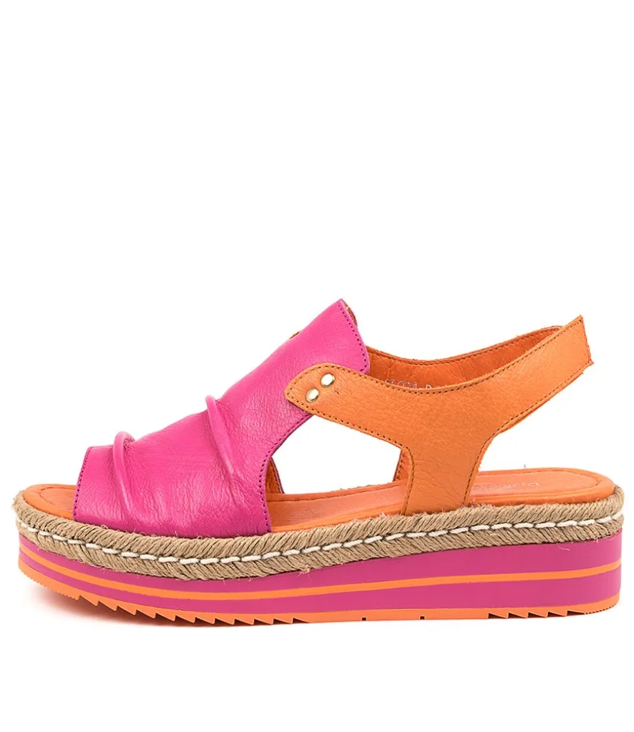 Alora Fuchsia-Orange Lthr<DJANGO & JULIETTE Online