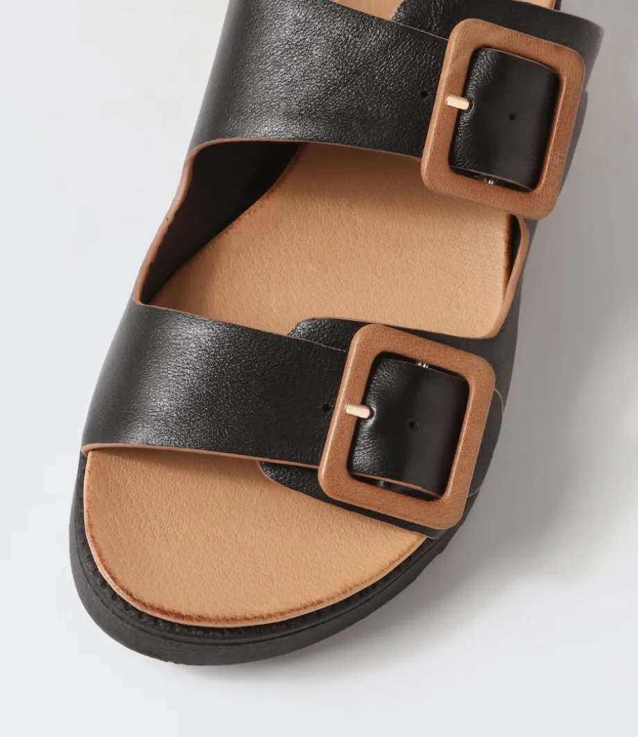 alphie_black_tan_leather_mules_3.webp Alphie Black Tan Leather Mules<DJANGO & JULIETTE Discount