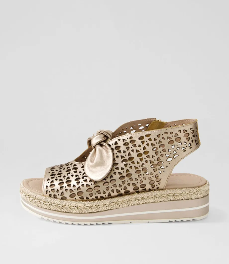 Altona Champagne Rope Leather Espadrilles<DJANGO & JULIETTE Flash Sale