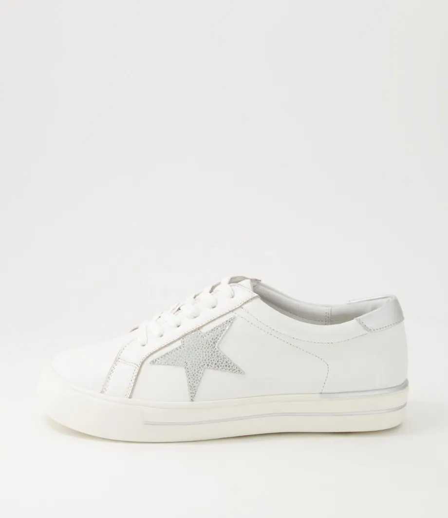 Alysia W White Silver Speckle Multi Sneakers<ZIERA Sale