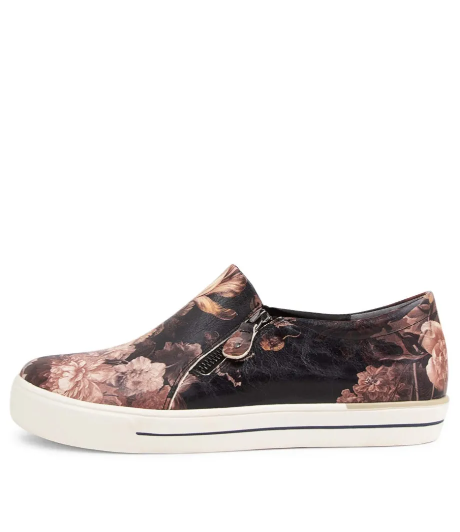 Ambera W Antique Floral Leather Sneakers<ZIERA Outlet