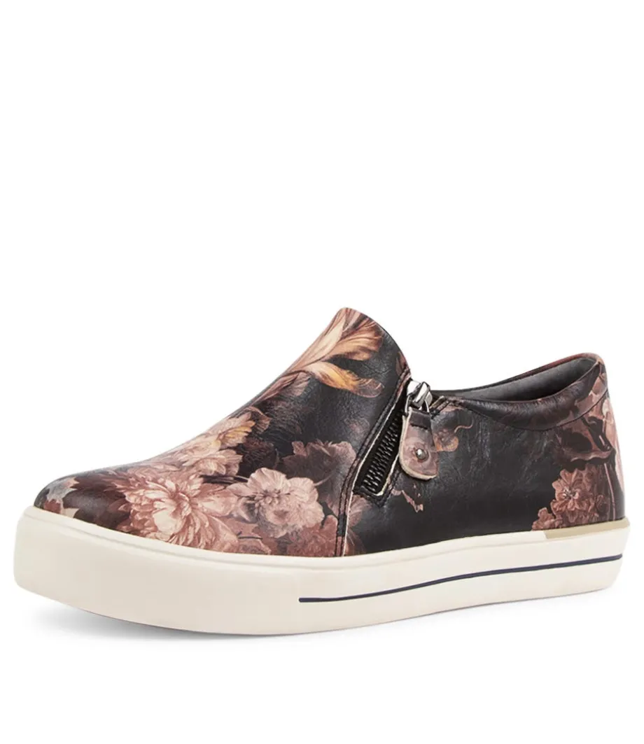 Ambera W Antique Floral Leather Sneakers<ZIERA Outlet