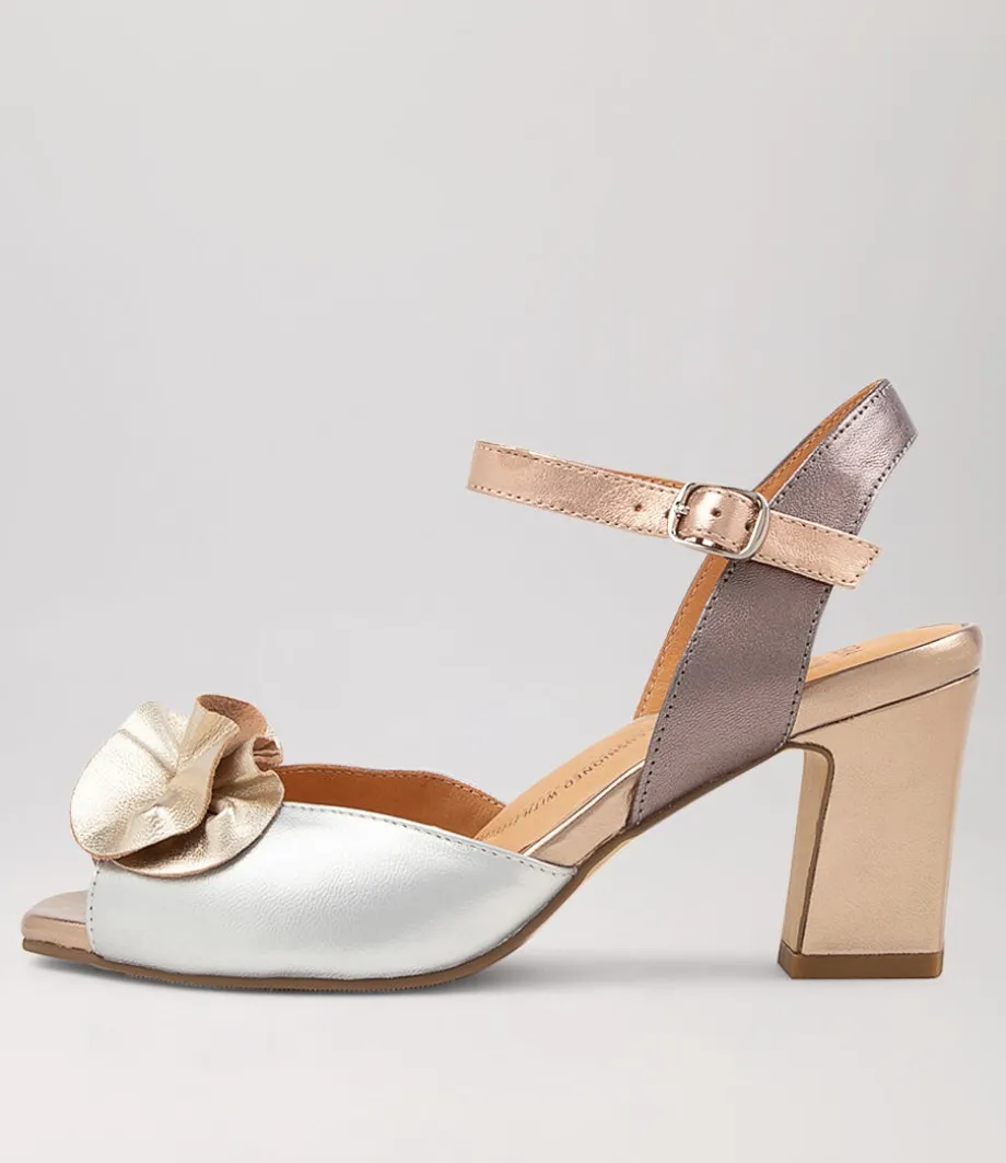 Antonia W Metallic Multi Leather Sandals<ZIERA Outlet