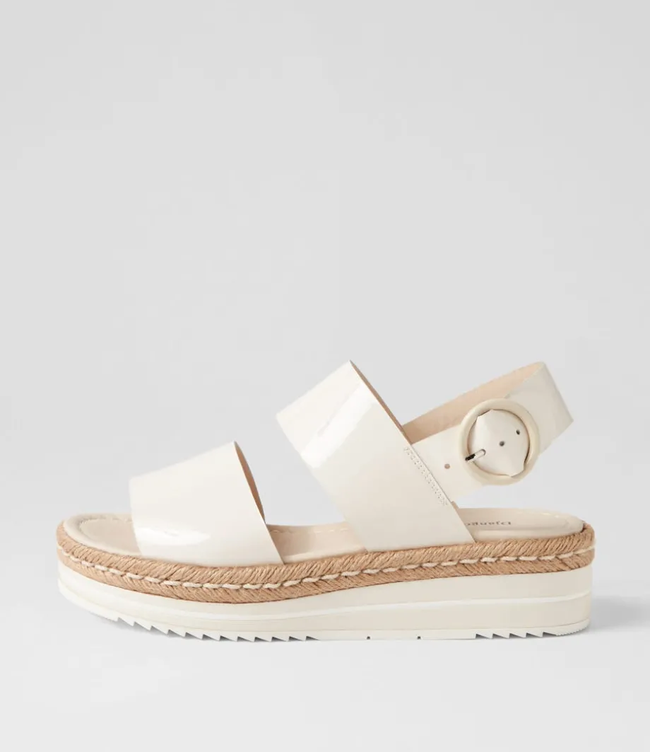 Atha Ivory Patent Leather Espadrilles<DJANGO & JULIETTE Store