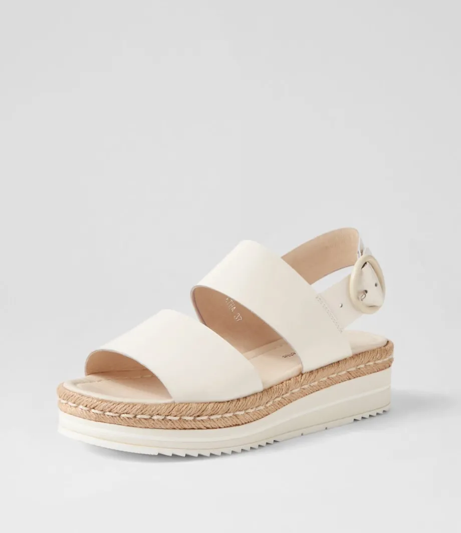 Atha Ivory Patent Leather Sandals<DJANGO & JULIETTE Online