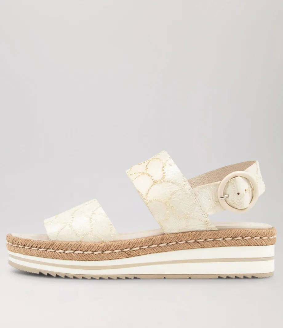 Atha White Frill Leather Espadrilles<DJANGO & JULIETTE Best Sale