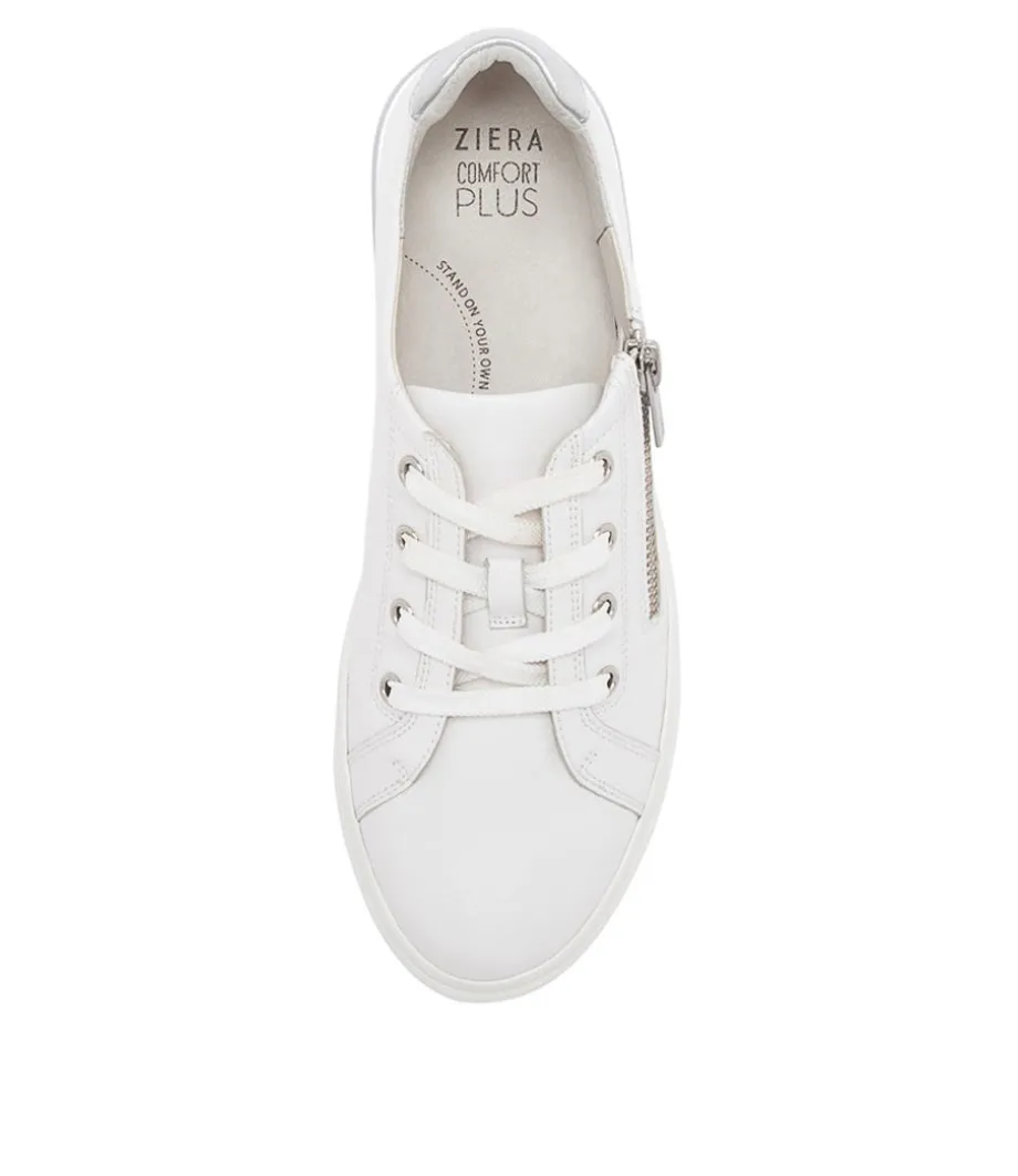 audry_w_white_silver_leather_sneakers_4.webp Audry W White Silver Leather Sneakers<ZIERA New