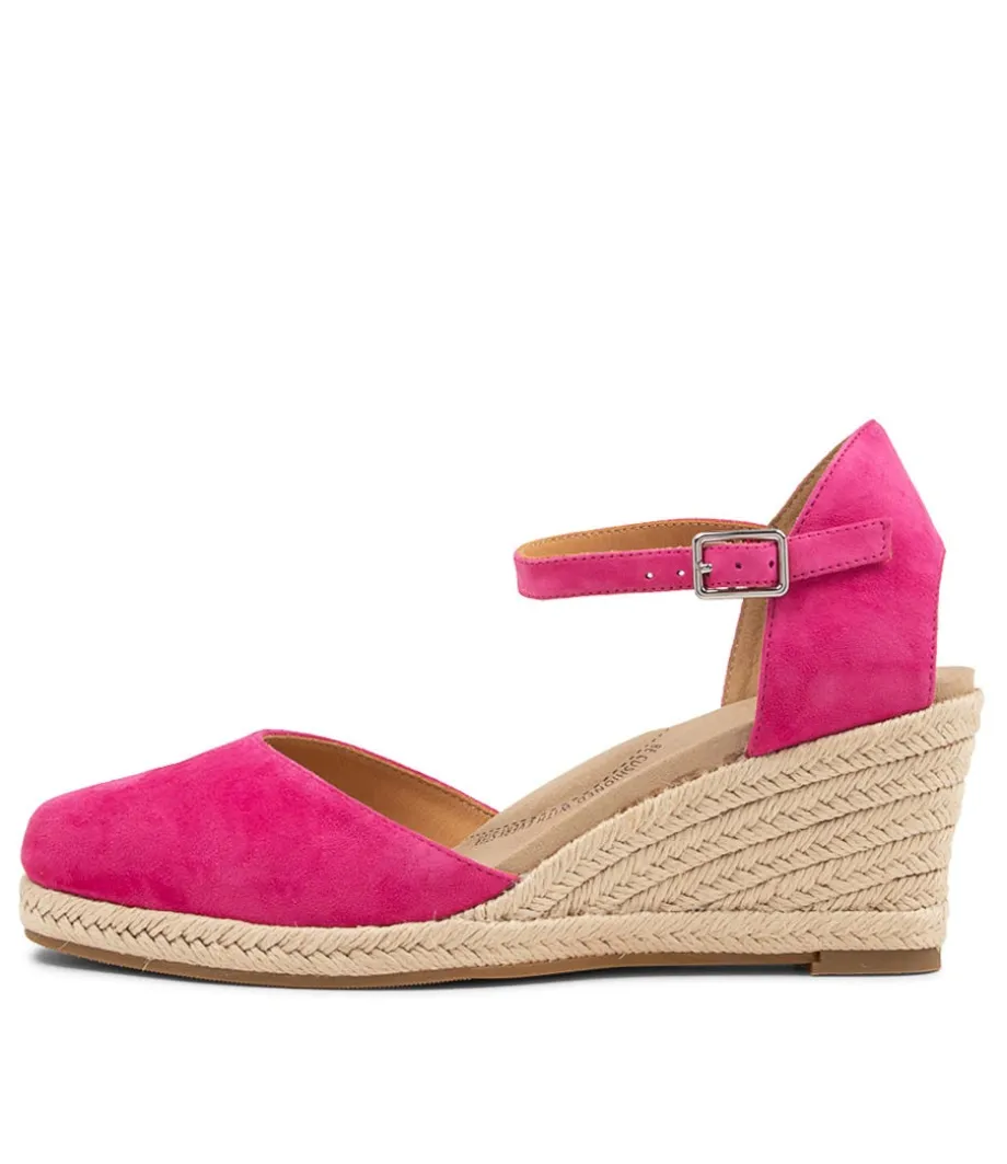 Autumn W Fuchsia Suede Heels<ZIERA Sale