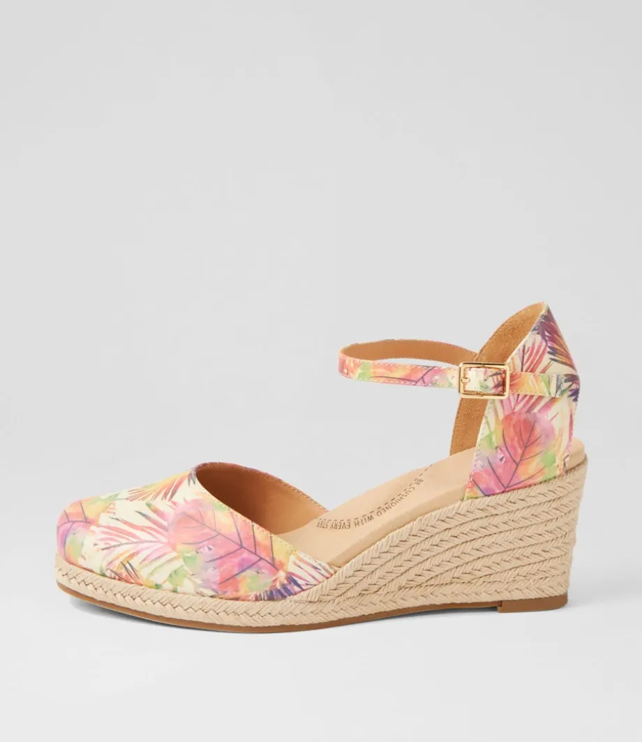 Autumn W Multi Palms Leather Wedges<ZIERA Sale