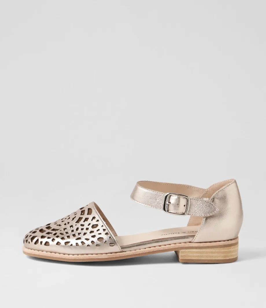 Averate Platino Leather Flat Shoes<DJANGO & JULIETTE Online