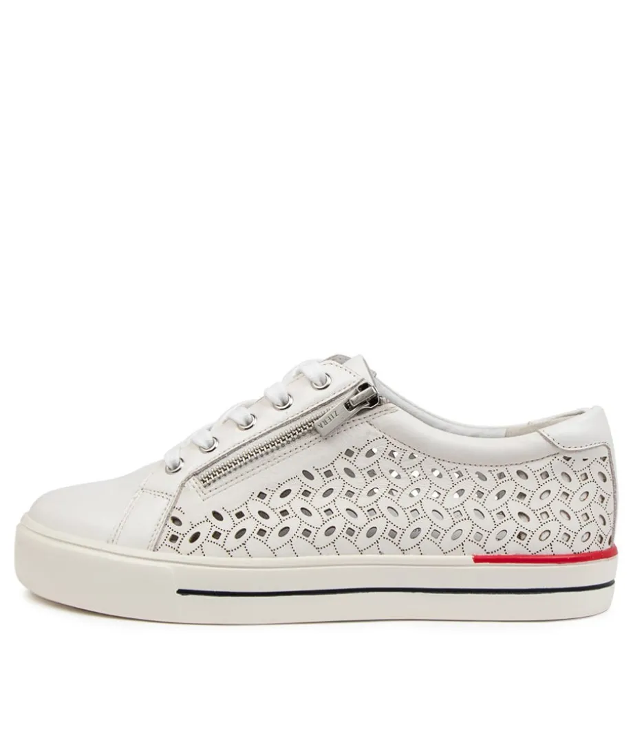 Ayleen W White Leather<ZIERA Fashion