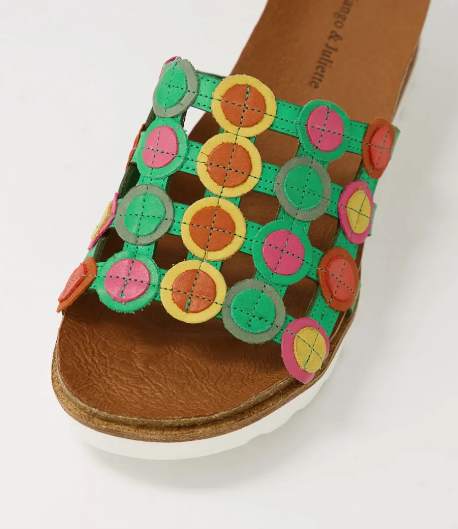 badabing_spearmint_bright_multi_leather_mukes_3.webp Badabing Spearmint Bright Multi Leather Mukes<DJANGO & JULIETTE Store