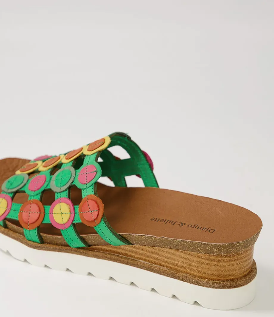 badabing_spearmint_bright_multi_leather_mukes_4.webp Badabing Spearmint Bright Multi Leather Mukes<DJANGO & JULIETTE Store