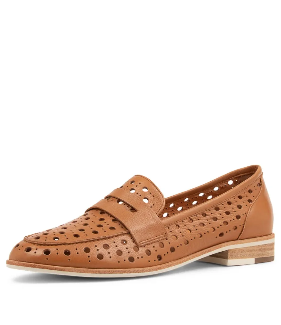 Balder Dark Tan Leather Loafers<DJANGO & JULIETTE Cheap