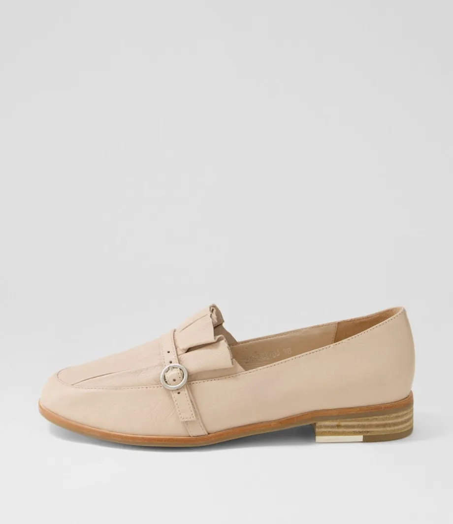 Banzos Nude Leather Loafers<DJANGO & JULIETTE Clearance