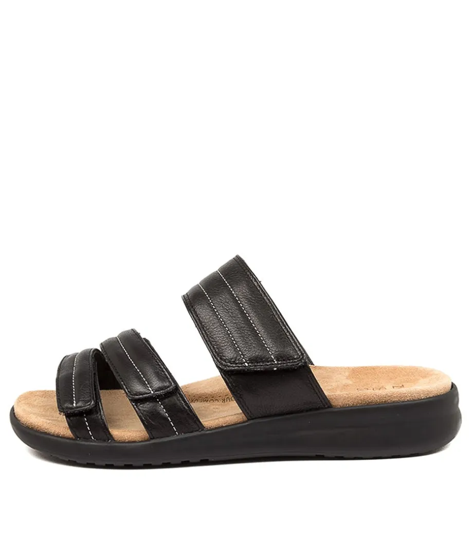 Barbra Xw Black-Black Lea<ZIERA Cheap