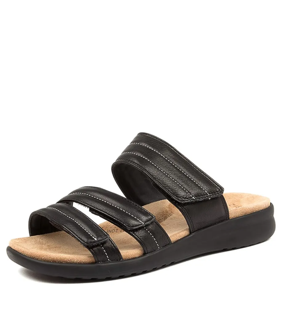 Barbra Xw Black-Black Lea<ZIERA Cheap