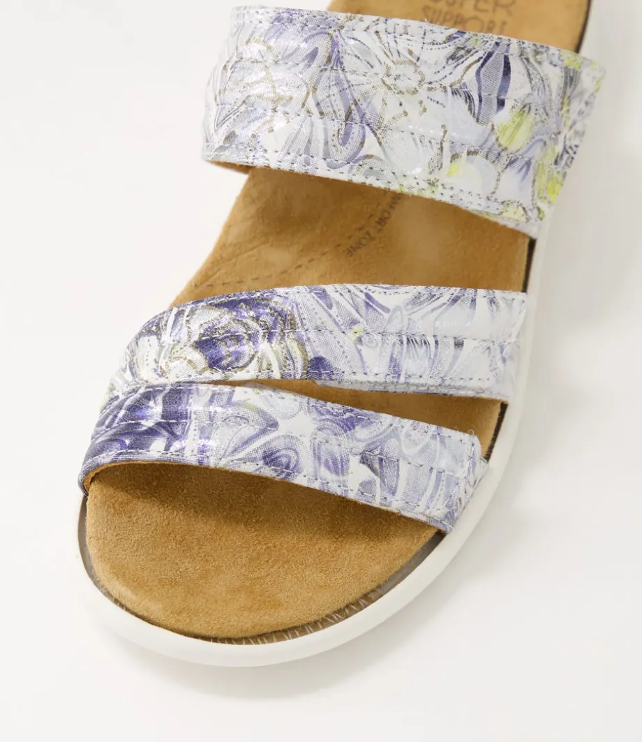 barbra_xw_navy_silver_floral_white_leather_slides_3.webp Barbra Xw Navy Silver Floral White Leather Slides<ZIERA Online