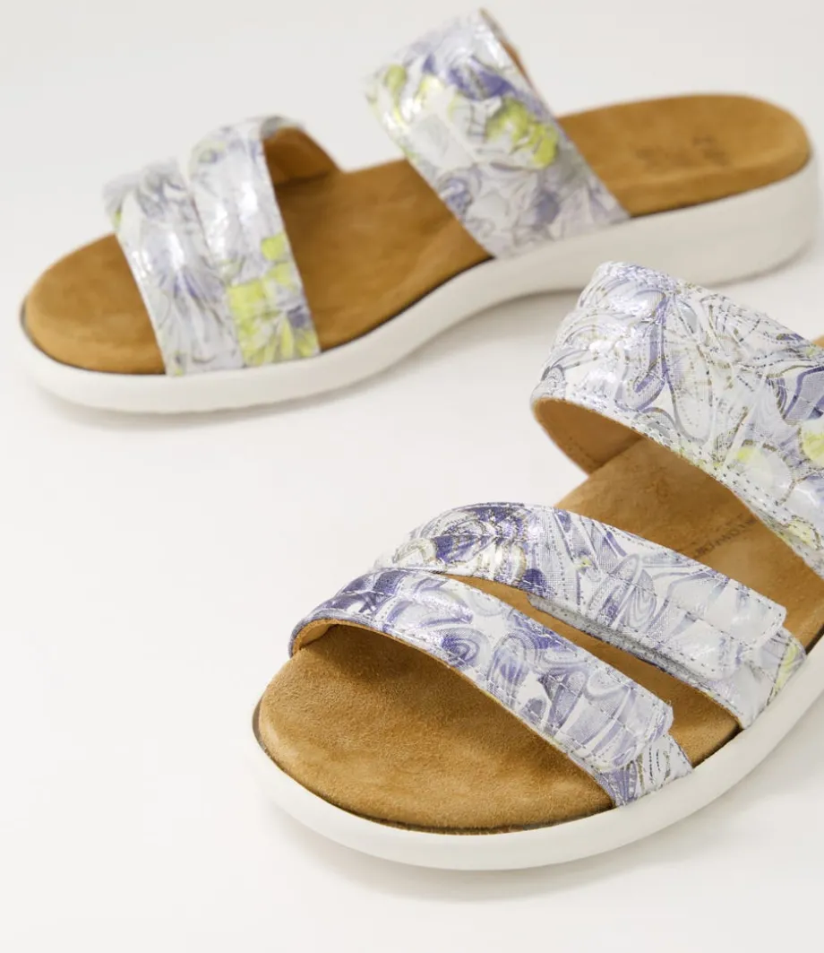 barbra_xw_navy_silver_floral_white_leather_slides_4.webp Barbra Xw Navy Silver Floral White Leather Slides<ZIERA Online