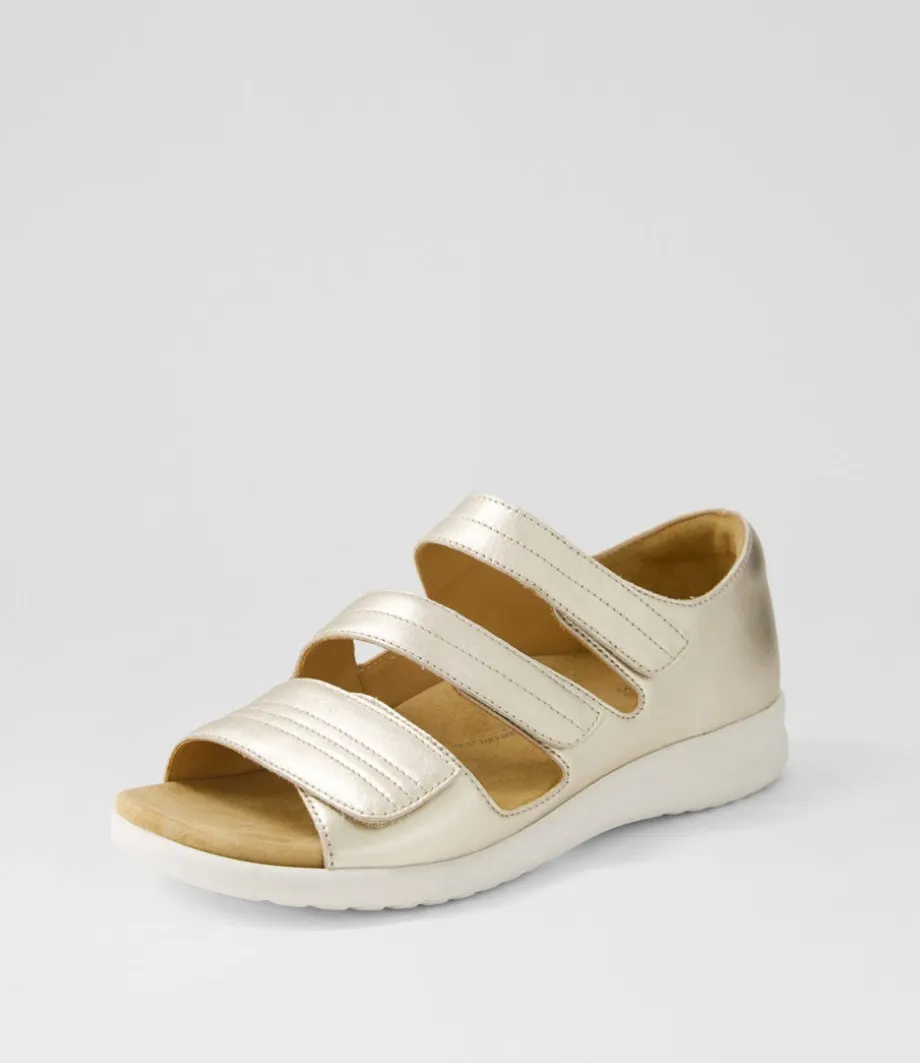 Bardot Xw Pale Gold White Leather Sandals<ZIERA Discount