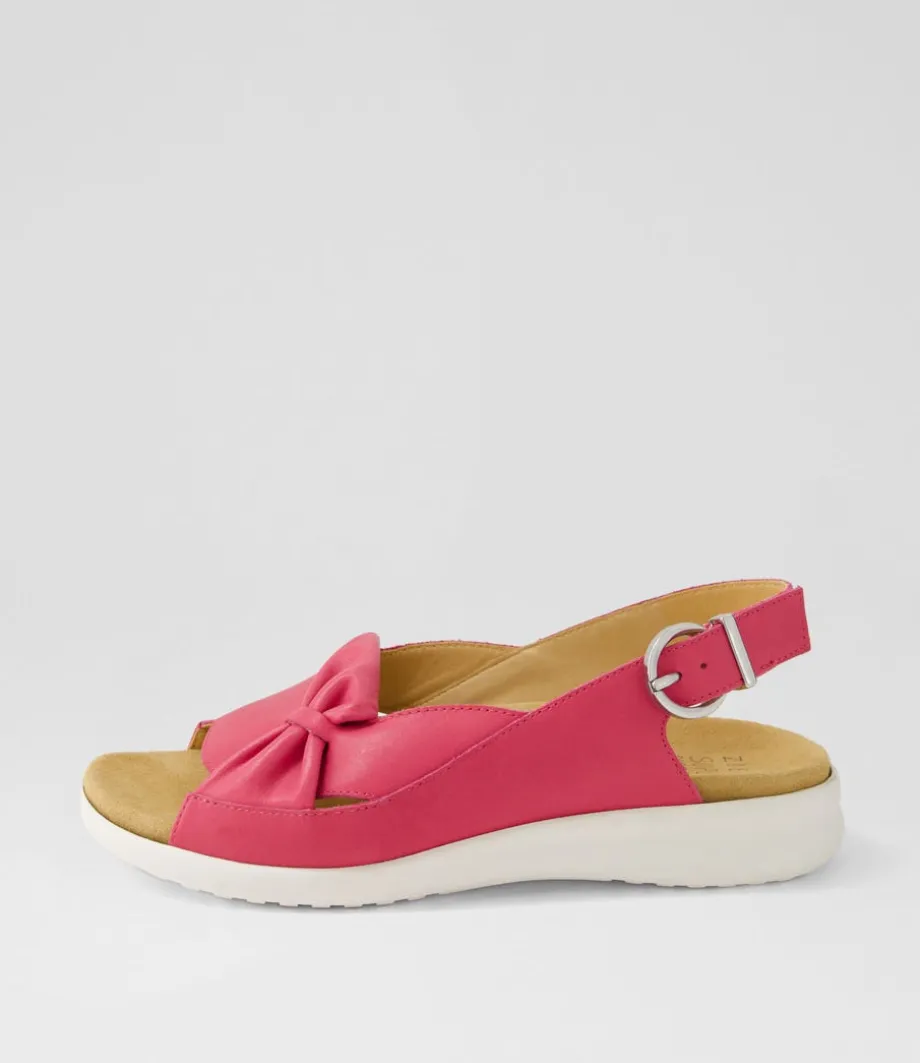 Bari Xw Fuchsia White Leather Sandals<ZIERA Best Sale