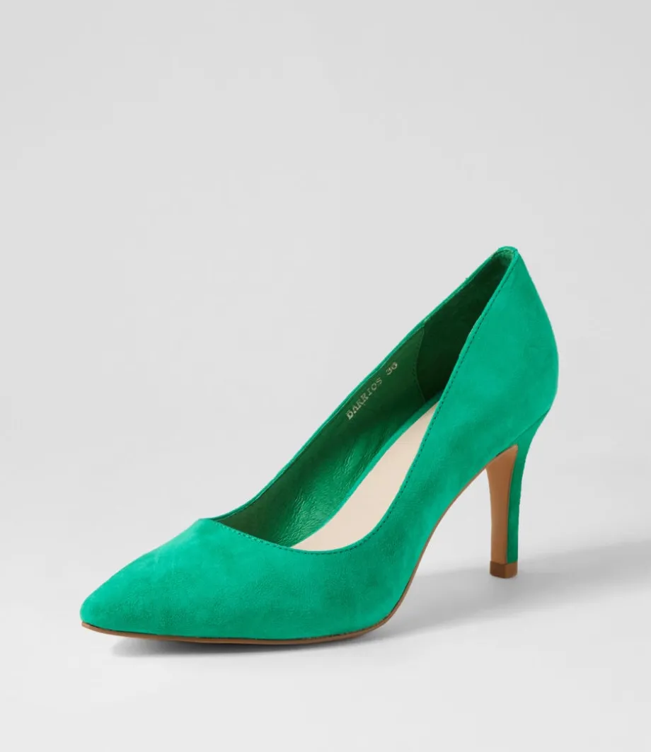 Barrios New Emerald Suede Heels<TOP END Clearance