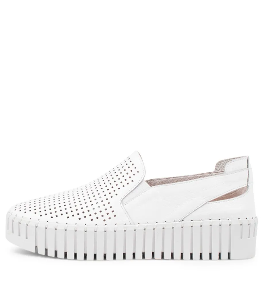 Bartas White Leather Sneakers<DJANGO & JULIETTE Fashion