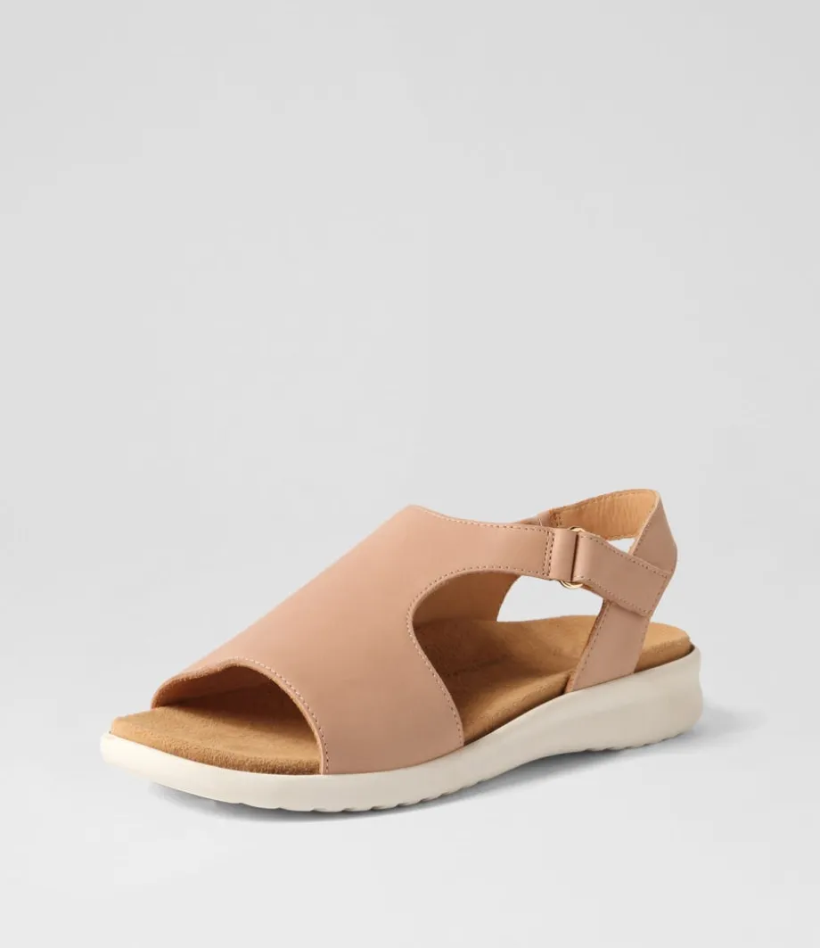 Basma Xw Cafe White Leather Sandals<ZIERA Shop