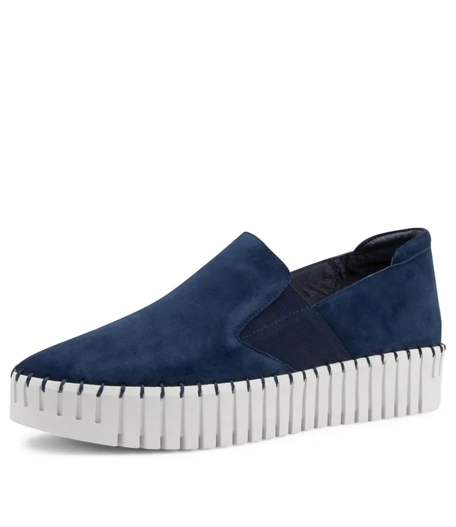 Becca Navy Suede Sneakers Ws<DJANGO & JULIETTE Clearance