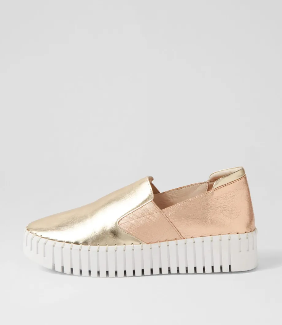 Becca Pale Gold Champagne Crush Multi Sneakers<DJANGO & JULIETTE Cheap
