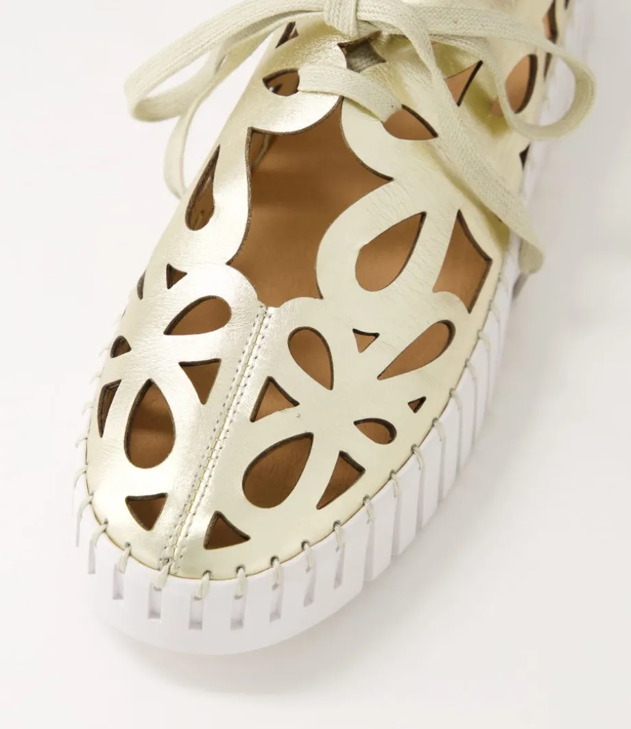 bello_pale_gold_crush_leather_sneakers_3.webp Bello Pale Gold Crush Leather Sneakers<DJANGO & JULIETTE Store