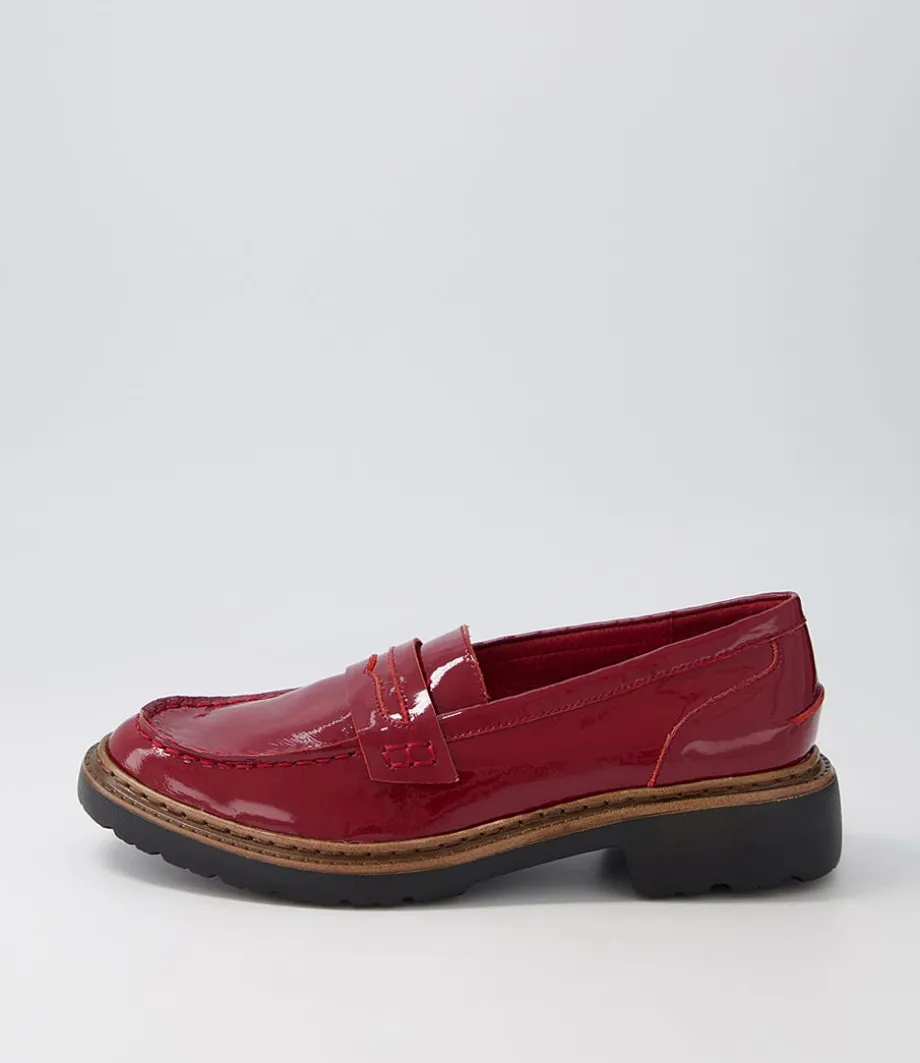 Benicio Dark Red Patent Leather Loafers<DJANGO & JULIETTE Cheap